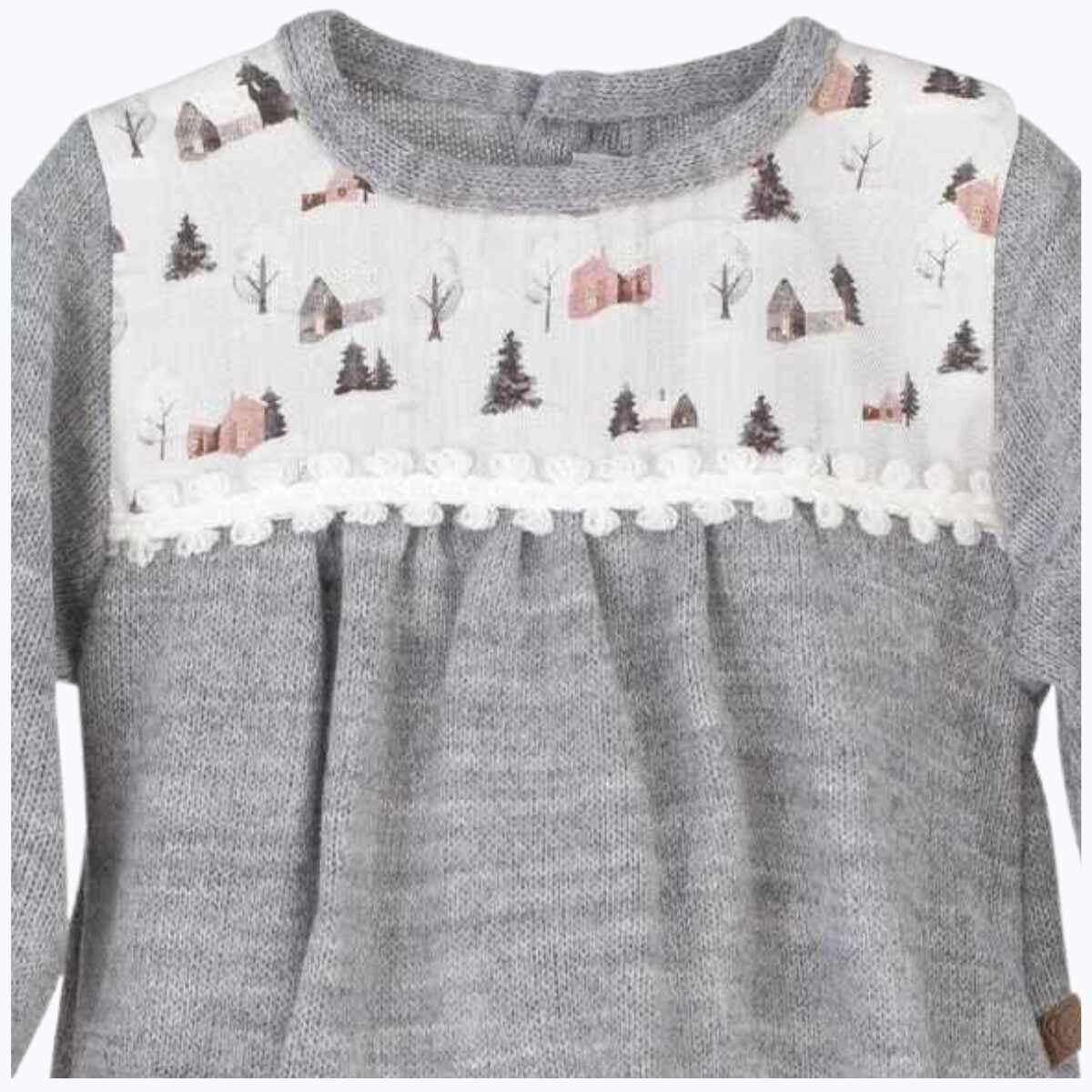 Lennon grey print knitted romper