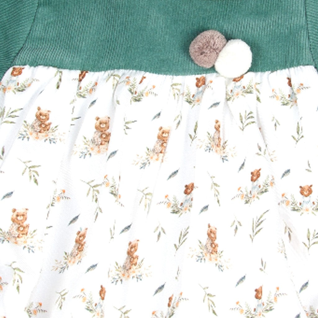 Franco green patterned romper