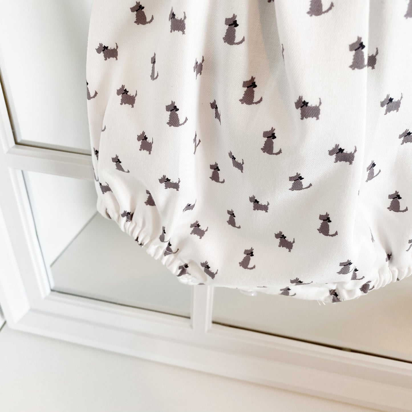 Tatum white romper with dog print shirt