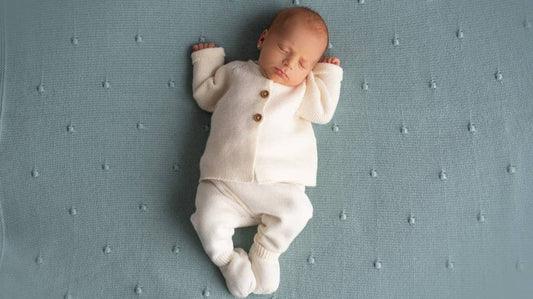 Ecru knitted two piece set