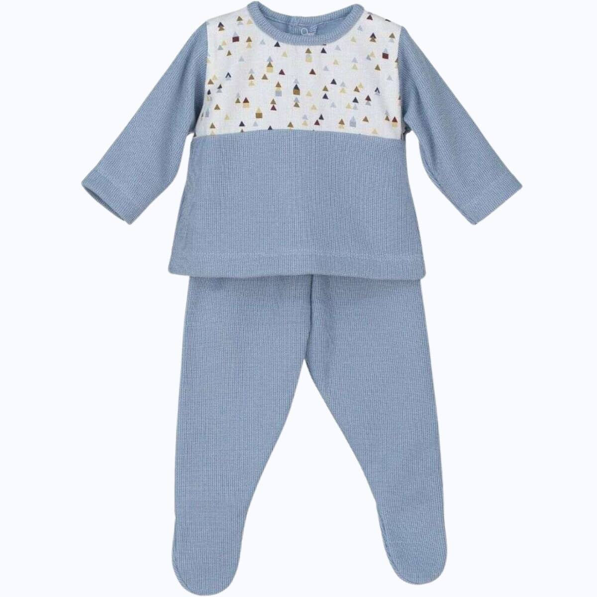 Harry blue printed top and trousers set