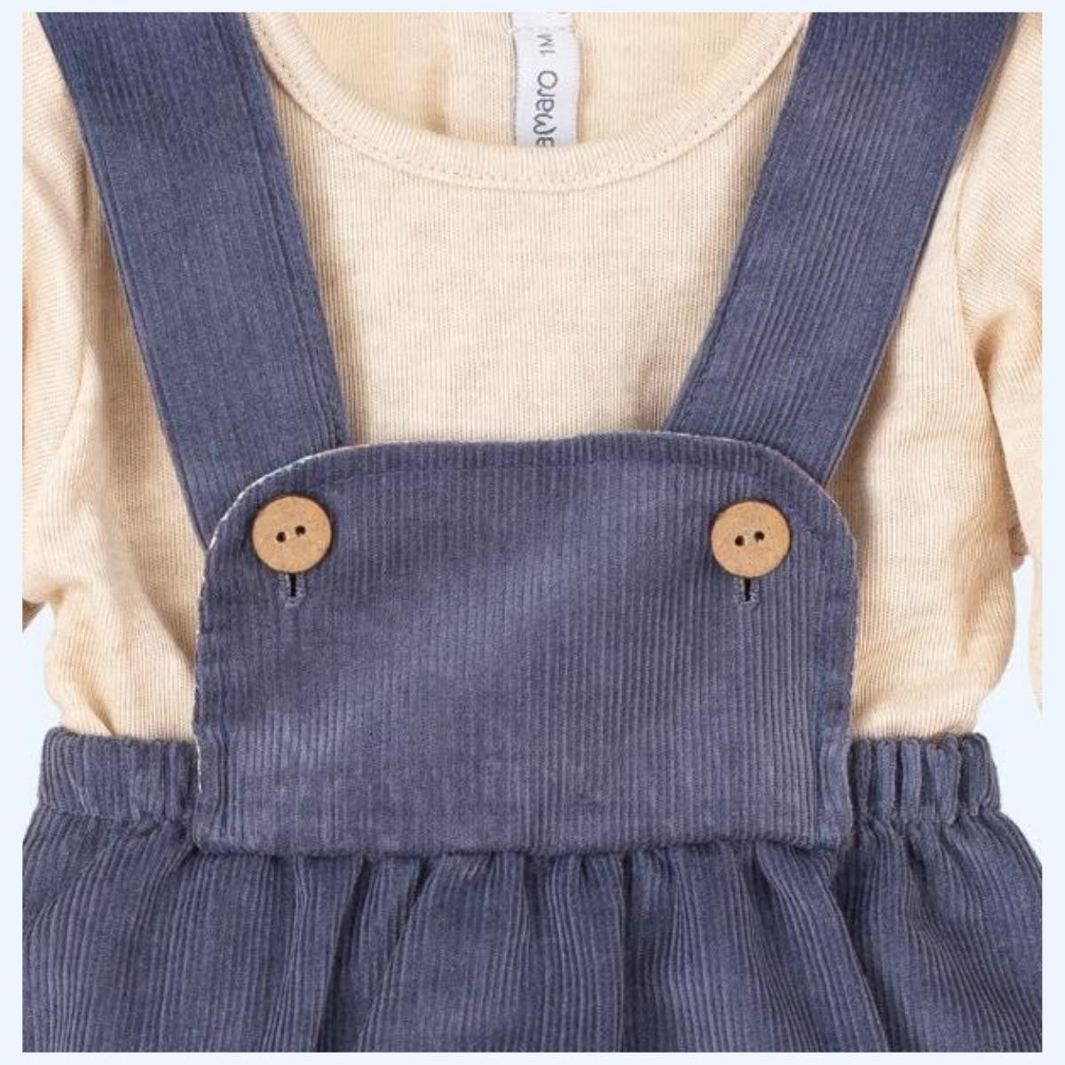 Ralphie deep-blue brace romper with top