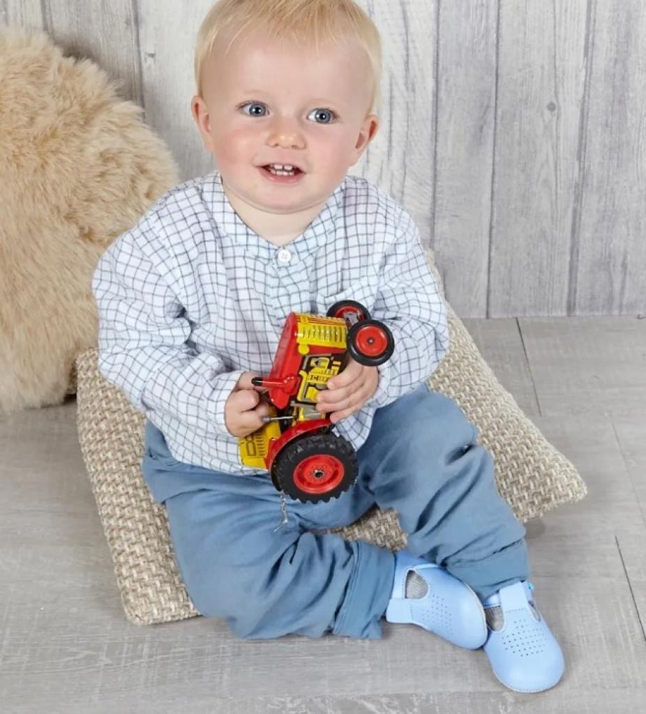 Sky blue pre-walker shoes