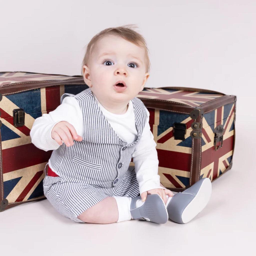 Grey pre-walker shoes