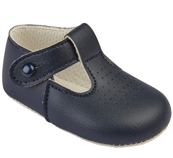Navy pre-walker shoes