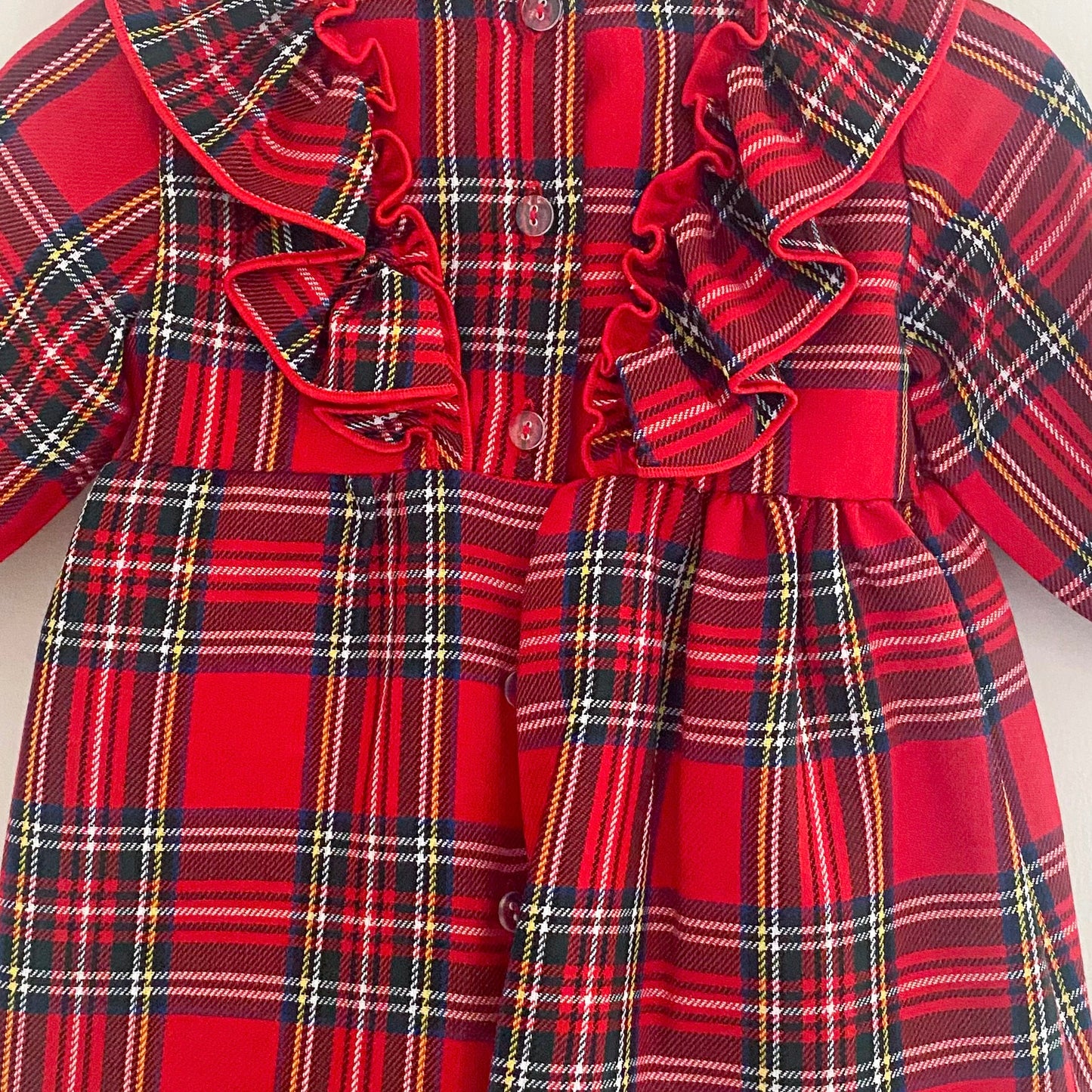 Noella red tartan bow dress