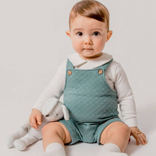 Jasper green dungarees and bodysuit set