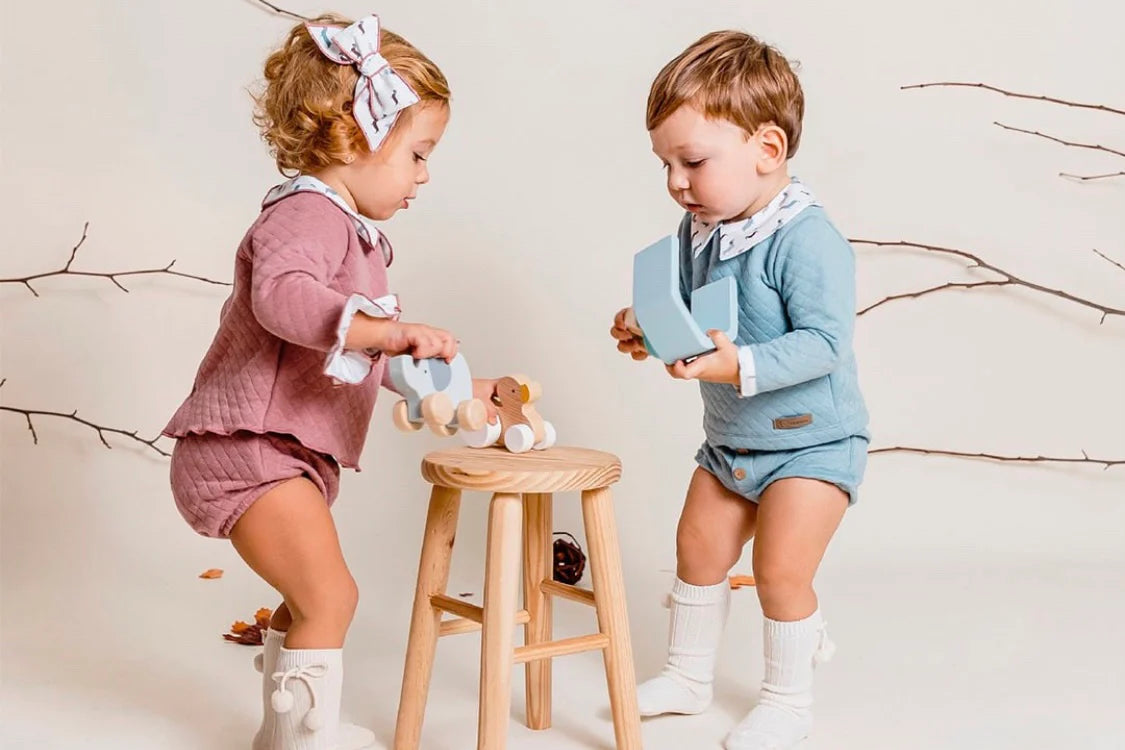 Rufus blue long sleeved two piece set