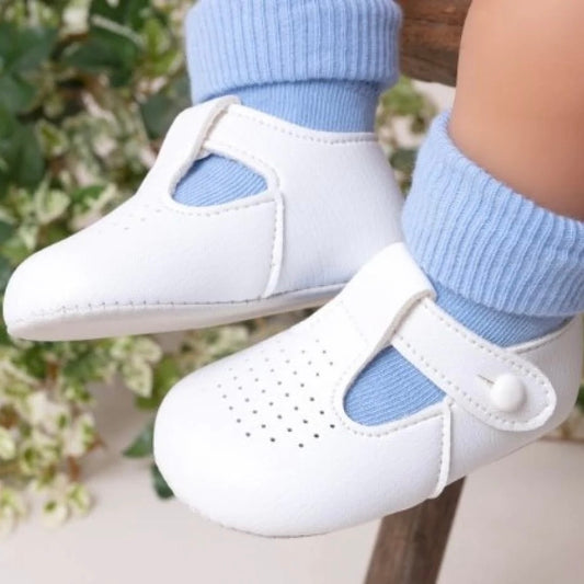 White pre-walker shoes