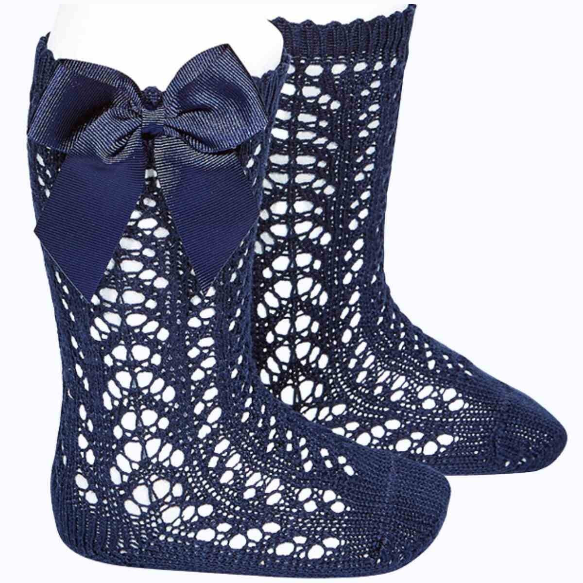 Pelerine knee high bow socks (various colours)