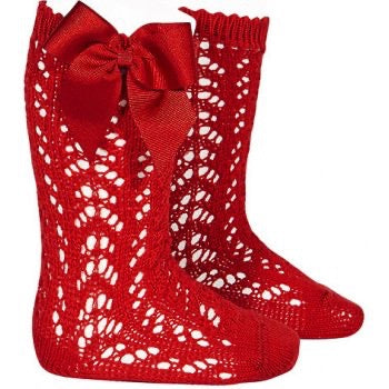 Pelerine knee high bow socks (various colours)