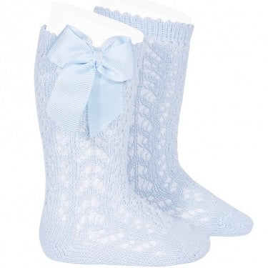 Pelerine knee high bow socks (various colours)