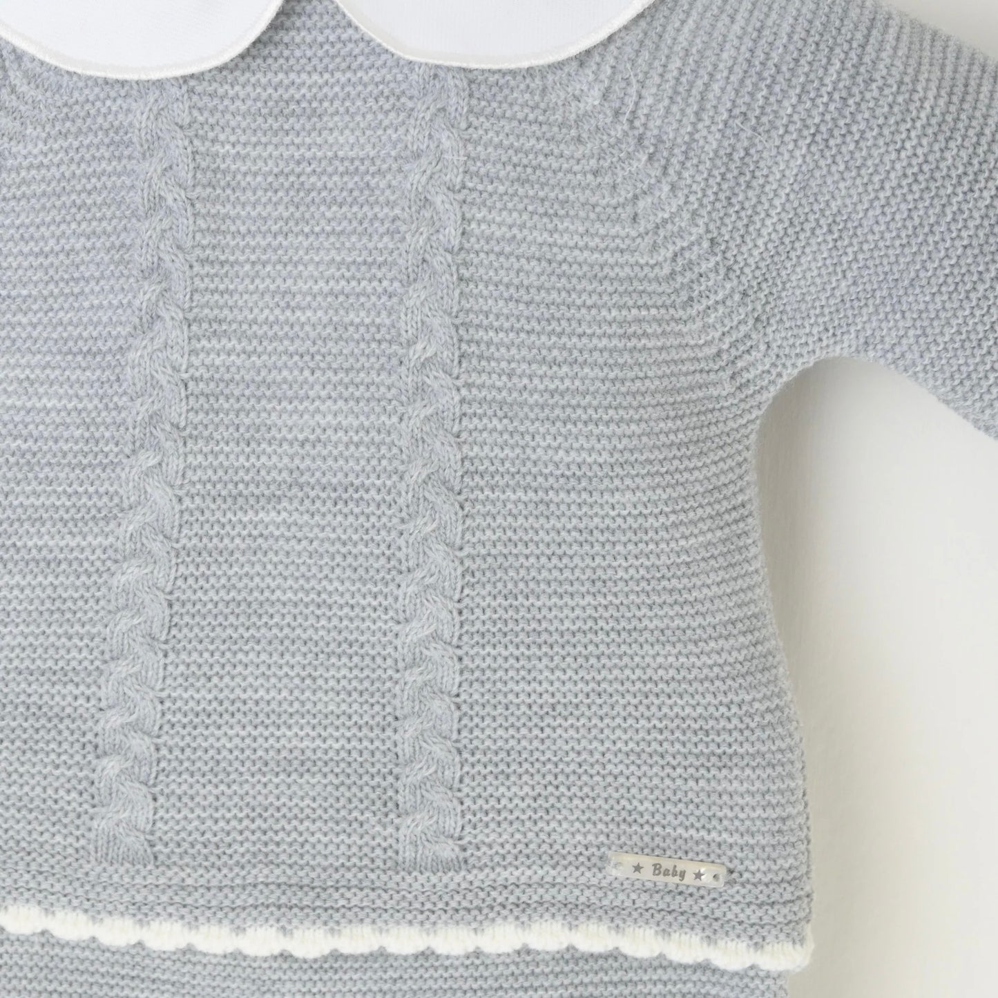 Francesco grey knitted three piece outfit