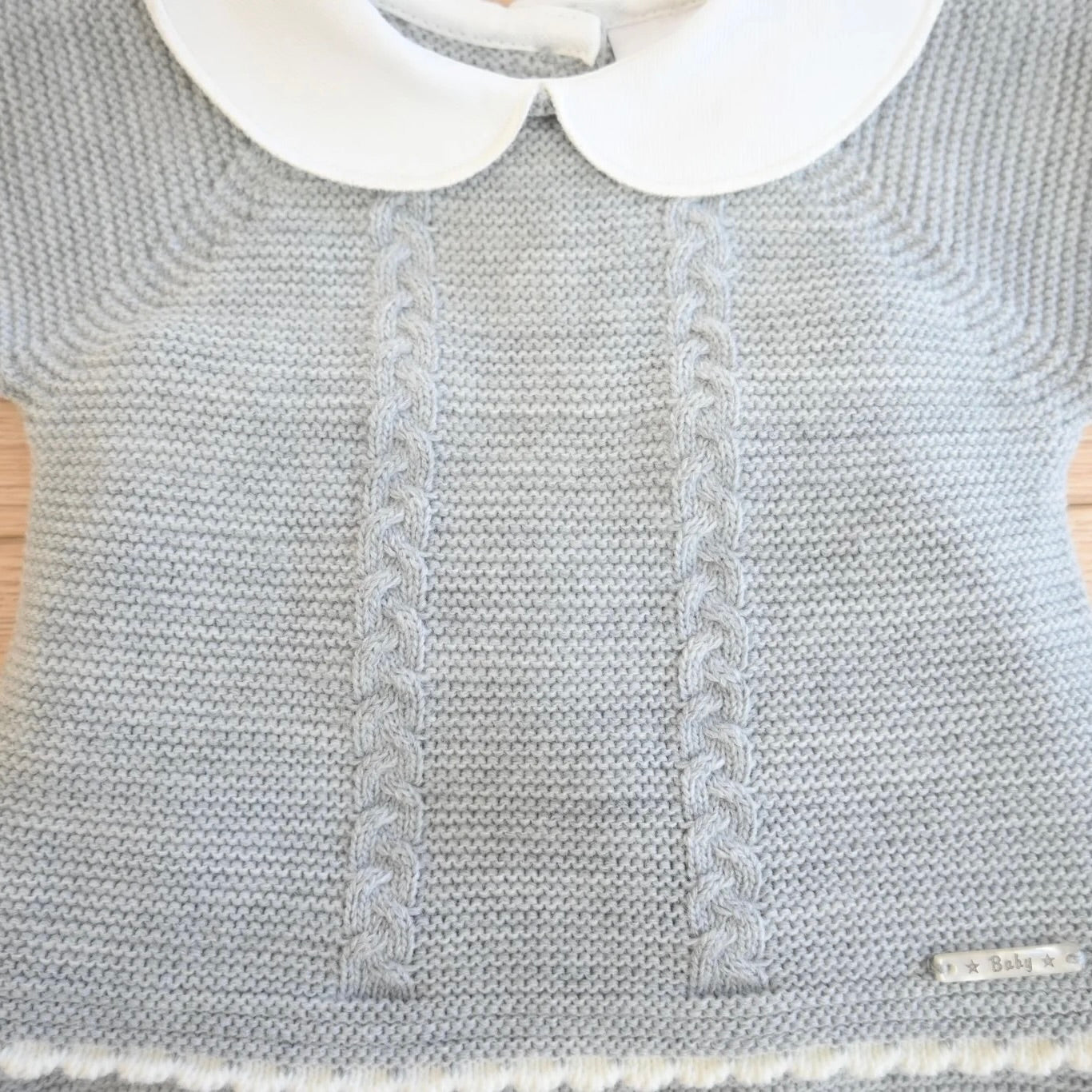 Francesco grey knitted three piece outfit