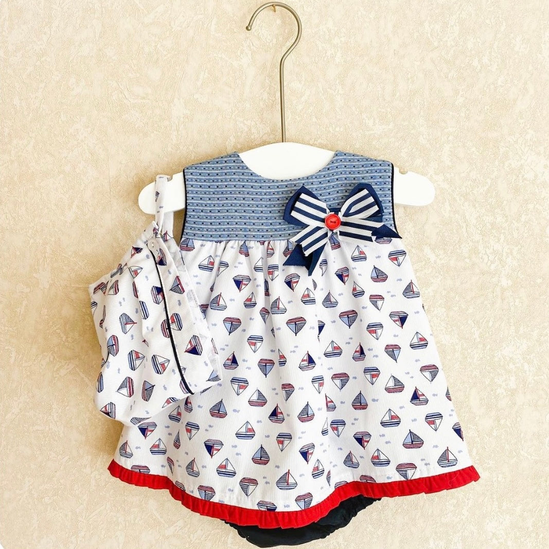 Georgie navy sailor dress set
