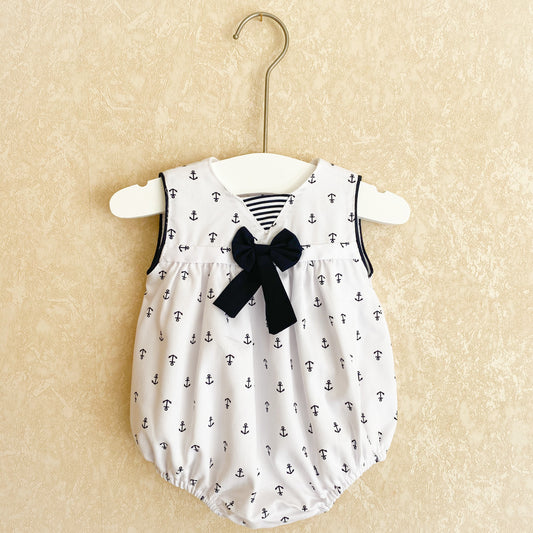 Jenson navy nautical romper