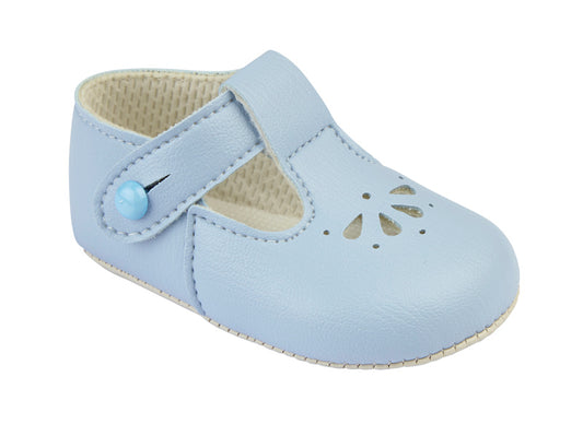 Sky blue matte pre-walker shoes