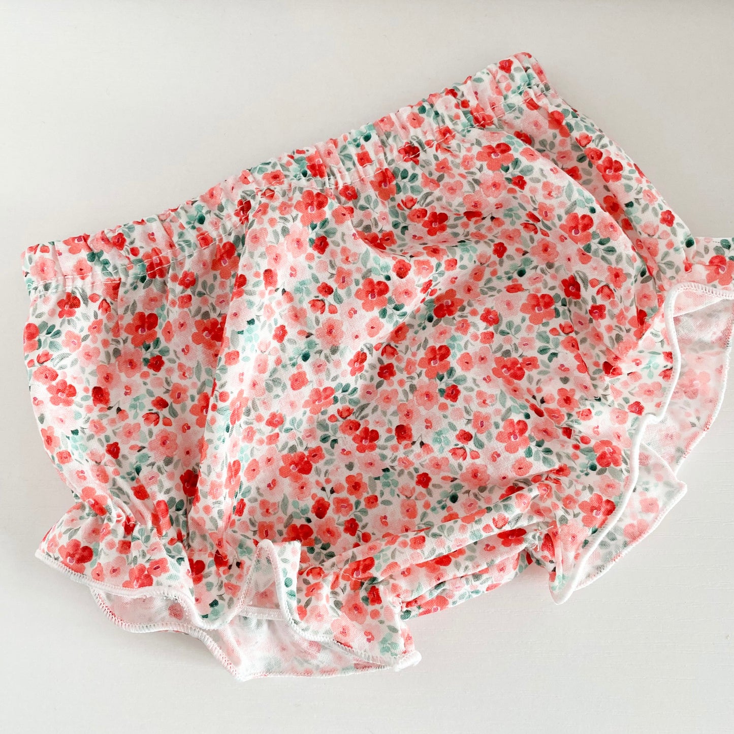 Olivera red floral print blouse and bloomers