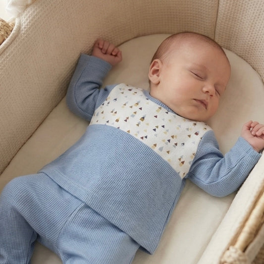 Harry blue printed top and trousers set