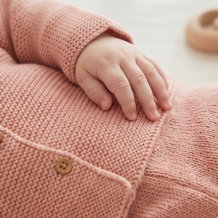 Pink knitted two piece set
