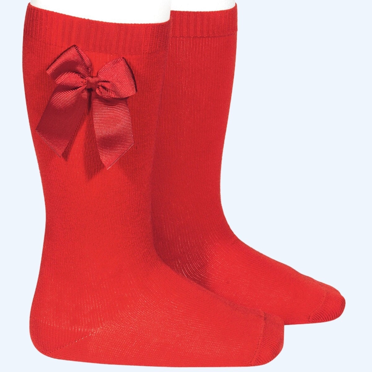 Knee high bow socks (various colours)