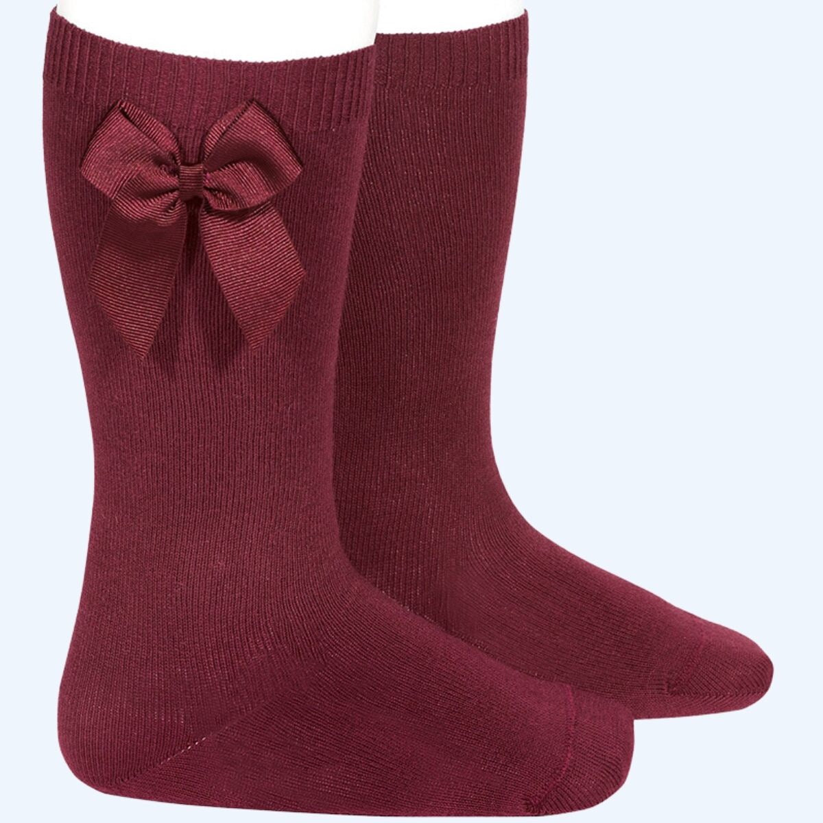 Knee high bow socks (various colours)