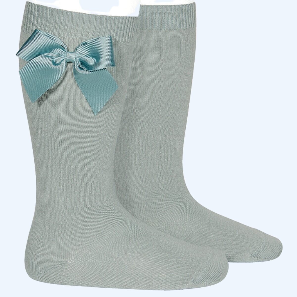 Knee high bow socks (various colours)