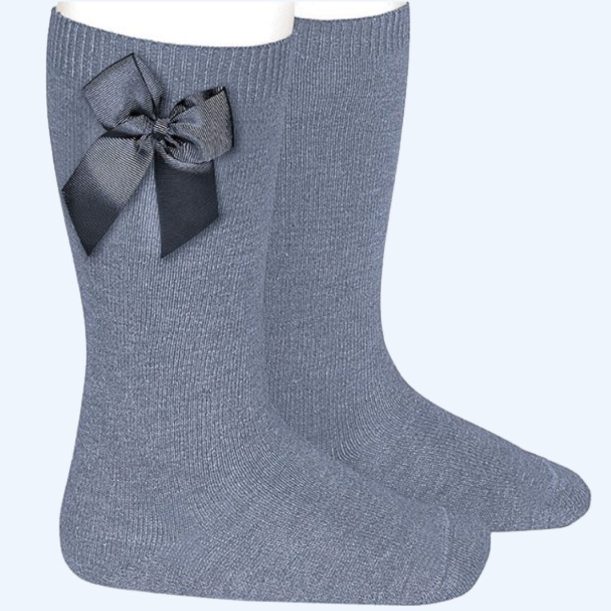 Knee high bow socks (various colours)