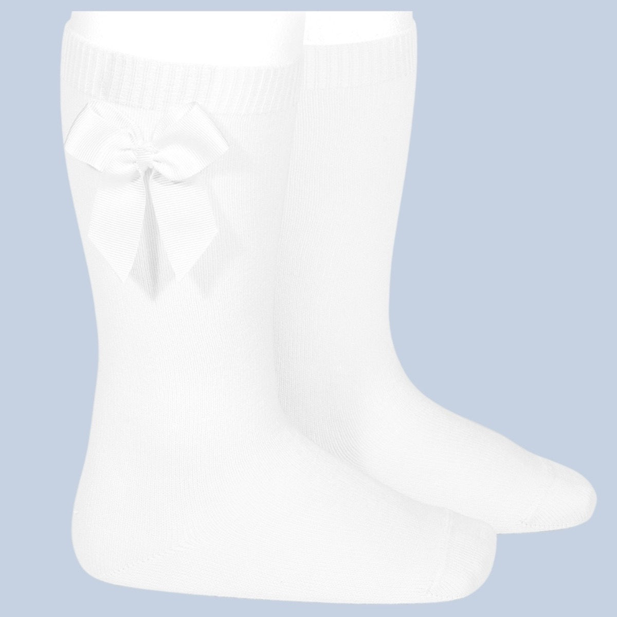 Knee high bow socks (various colours)