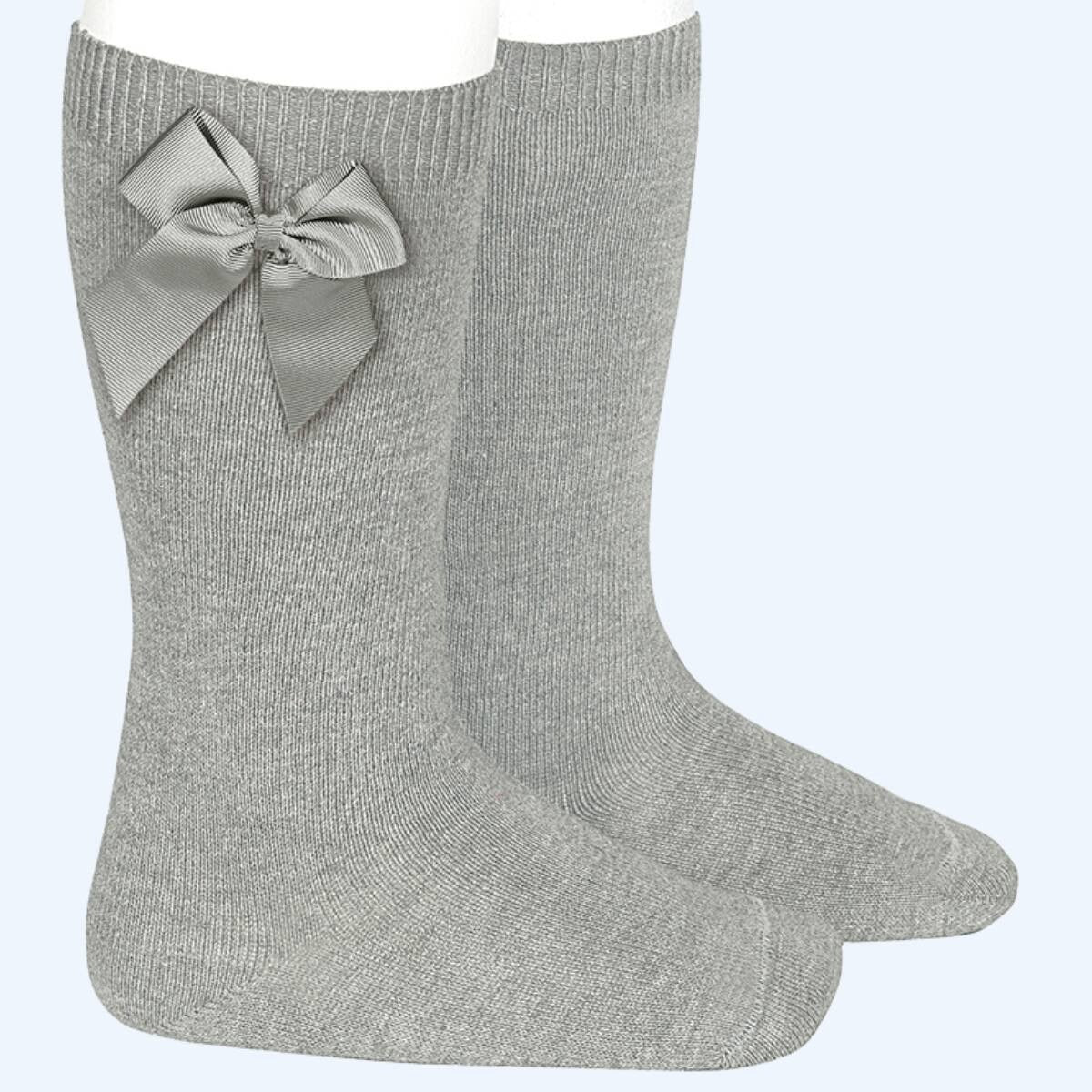 Knee high bow socks (various colours)