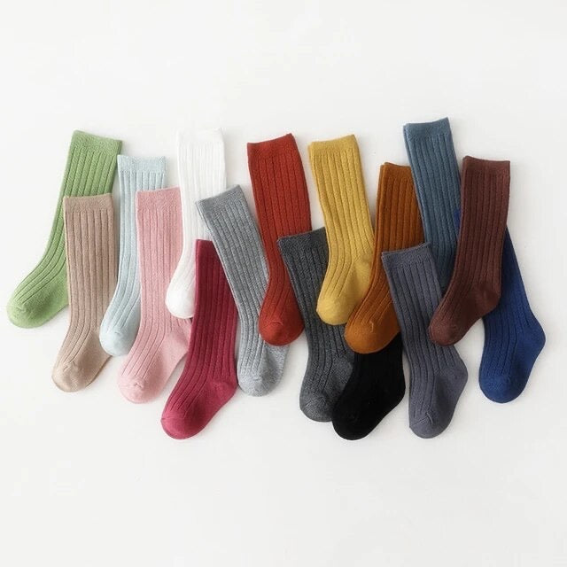 Ribbed knee high socks (various colours)