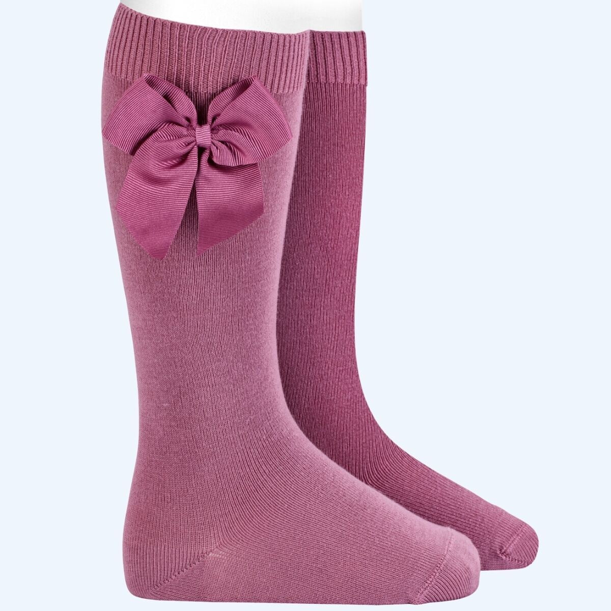 Knee high bow socks (various colours)