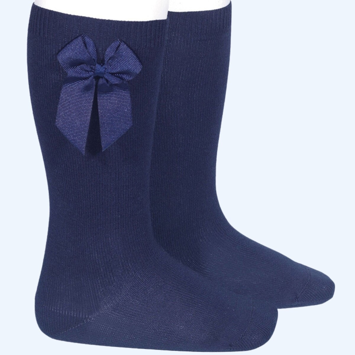 Knee high bow socks (various colours)