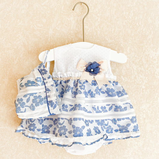 Maisie blue floral dress set