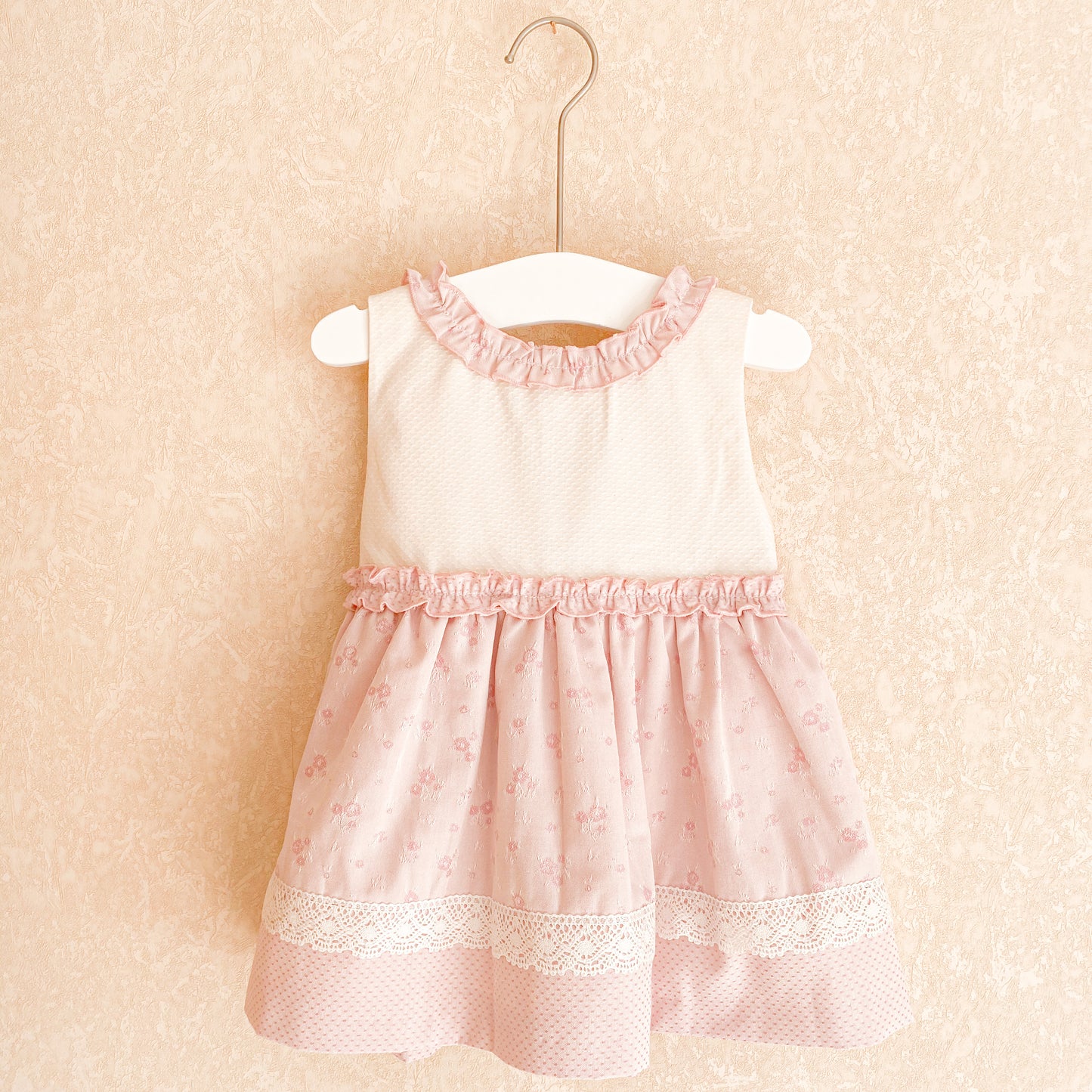 Eva blush pink ruffle dress